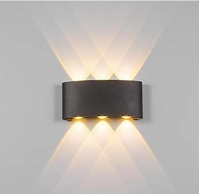 Wall Lamp - Metal - Black -  8 x 16 x 8 cm