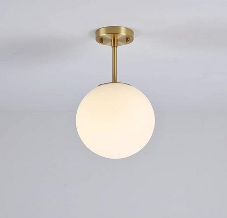 مصباح سقف - معدن - ذهبي - 20 × 15 × 20 سم