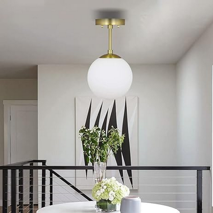 مصباح سقف - معدن - ذهبي - 20 × 15 × 20 سم