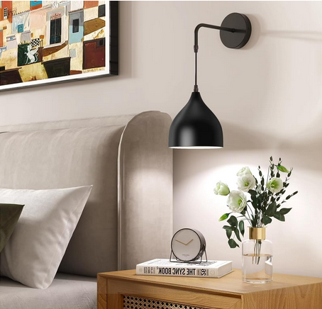 Wall Lamp - Metal - Black - 15 x 15 x 10 cm