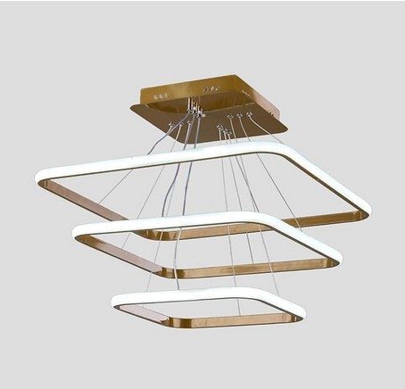 Ceiling Lamp - Metal - Gold - 60 x 60 x 120 cm