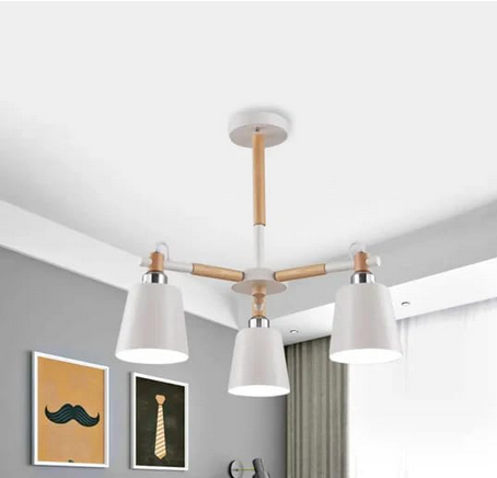 Ceiling Lamp - Metal - White - 60 x 60 x 120 cm