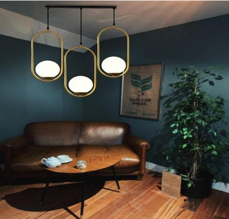 Ceiling Lamp - Metal - Gold & Black - 60 x 60 x 120 cm