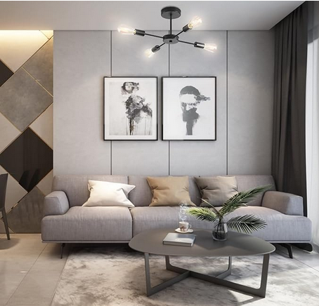 مصباح سقف - معدن - أسود - ‎49 × 49 × 23 سم