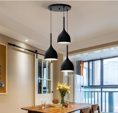 Ceiling Lamp - Metal - Black - 60 x 60 x 120 cm