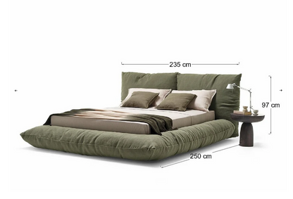 Bed - Natural Wood - Oka - Green - Multi Size