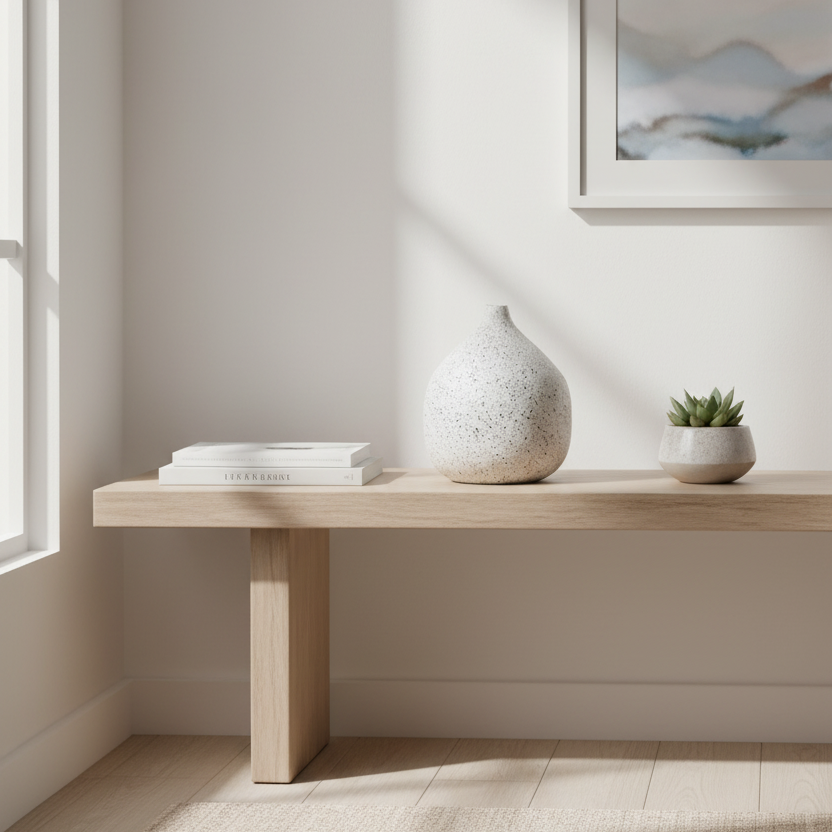 Vase - Pottery - White & Black