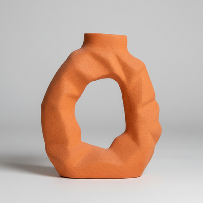 Vase - Pottery - Orange