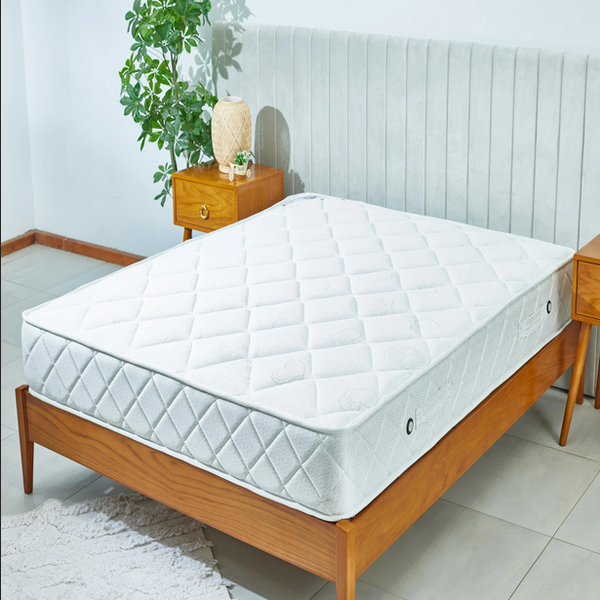 مرتبة بونيل أمريكية - شبكة مزدوجة - فضي - 180 × 190 × 30 سم
