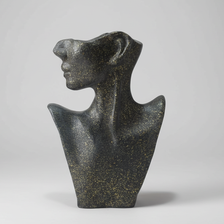 Vase - Pottery - Black & Gold