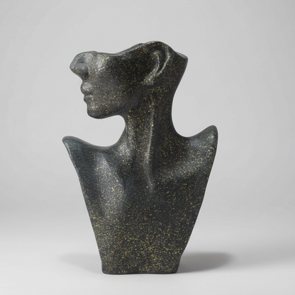 Vase - Pottery - Black & Gold