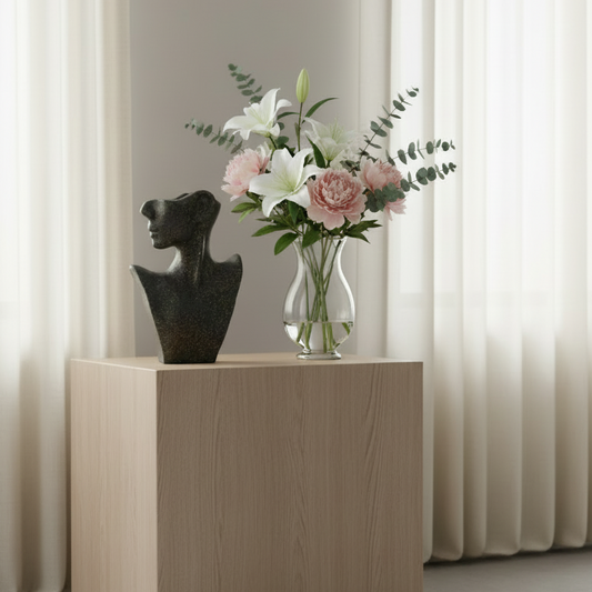 Vase - Pottery - Black & Gold