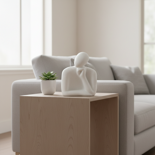 Set Of Decoration - Pottery - White