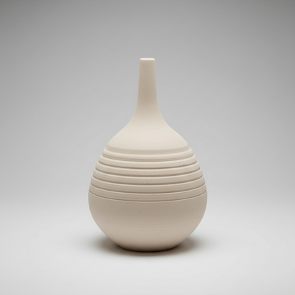 Vase - Pottery - Beige