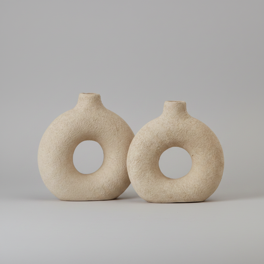 Set Of Decoration - 2 Pieces - Off White