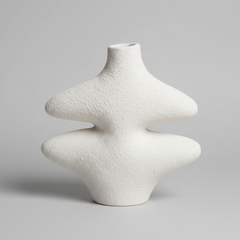 Vase - Pottery - White