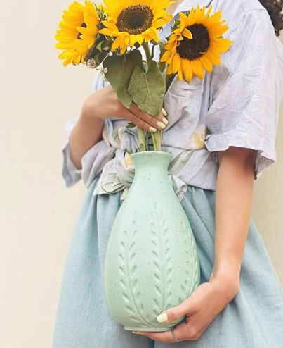 Vase - Pottery - Turquoise