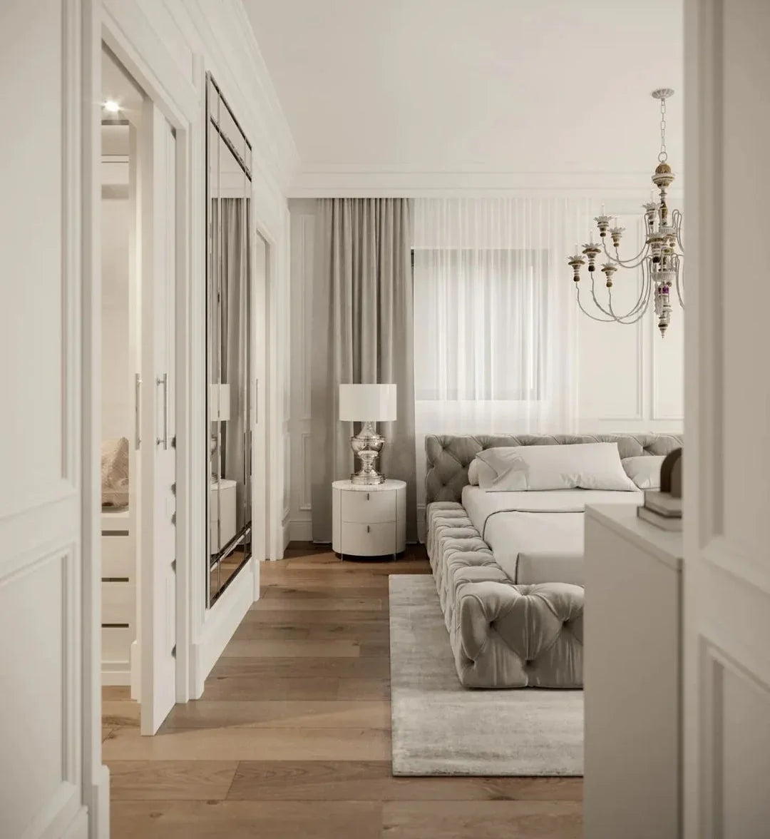 Bed - MDF - Linen - Grey - Multi Sizes - Cataloug