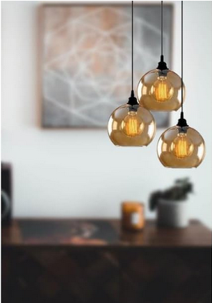 Ceiling Lamp - Metal - Black -  60x60x120