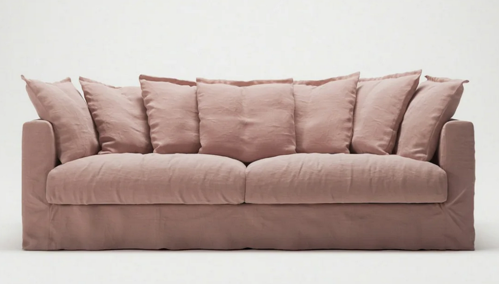 Sofa - Natural Wood - Multi Fabrics - Multi Color- 230x95x70 cm