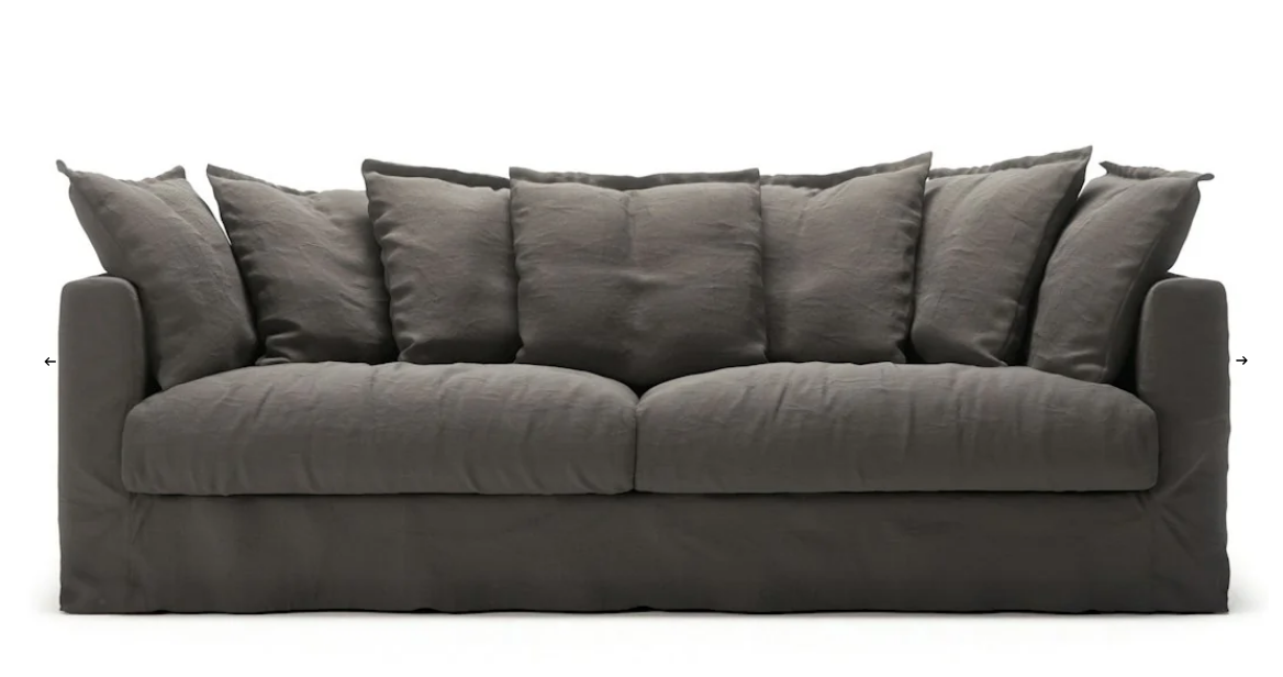 Sofa - Natural Wood - Multi Fabrics - Multi Color- 230x95x70 cm
