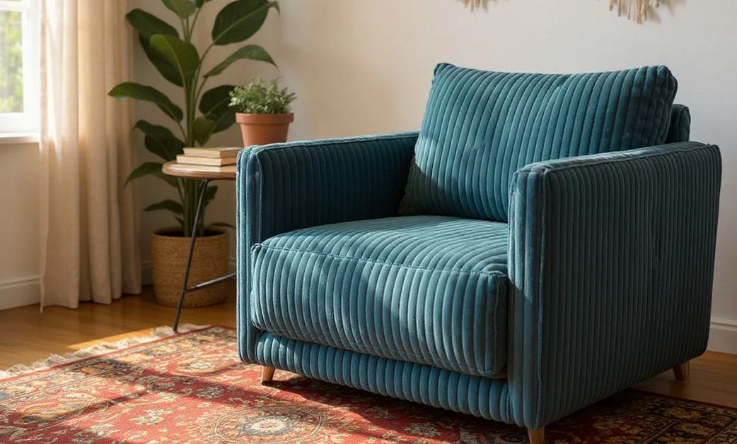 كرسي - خشب طبيعي - أقمشة متعددة - ألوان متعددة - 100×95×80 سم