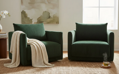 كرسي - خشب طبيعي - أقمشة متعددة - ألوان متعددة - 100×95×80 سم