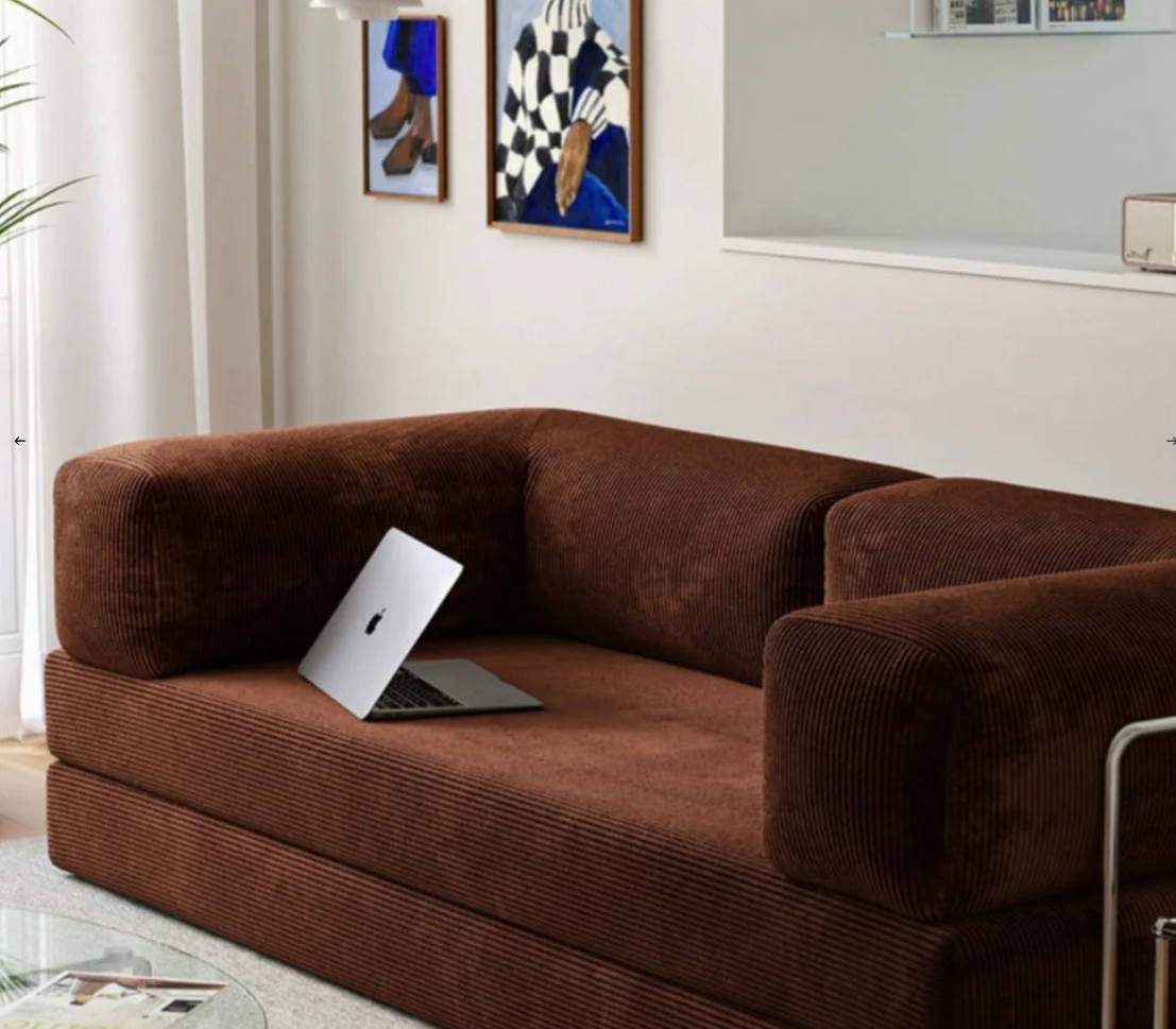 Sofa Bed - Sponge - Velvet - Multi Color - 200x100x70 cm