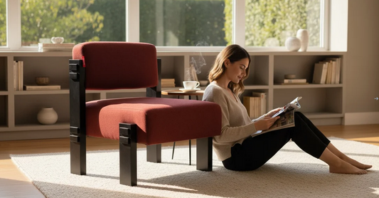 Arm Chair - Natural Wood - Linen - Multi Color - 70x70x76 cm