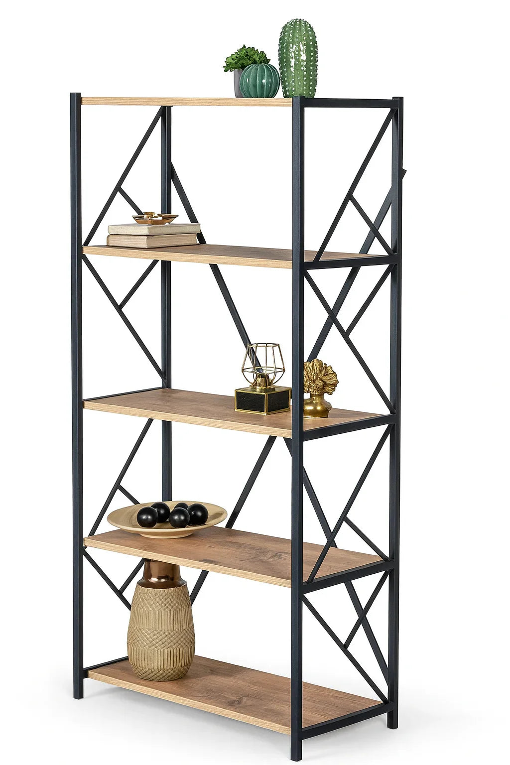 Display Unit - Steel - MDF - Black - 80x30x180 cm - Cataloug