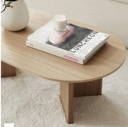 Coffee Table - MDF Wood - Beige - 120x60x45 cm