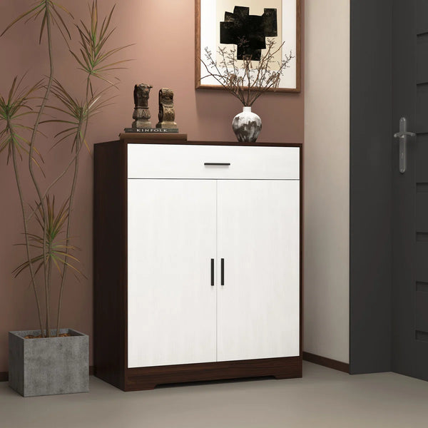 Buffet - MDF Wood - White & Brown - 100x40x80 cm