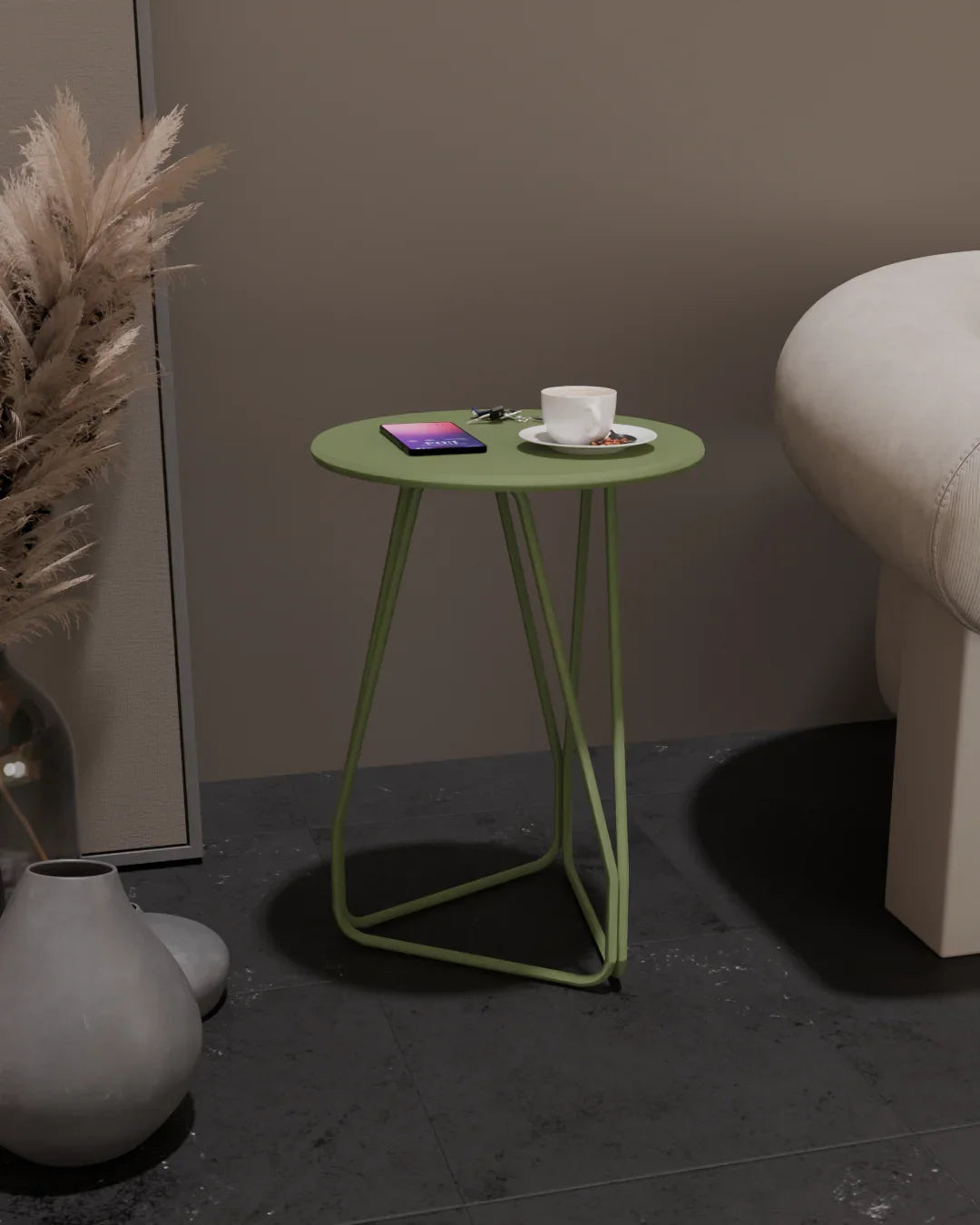 Side Table - Steel - Multi Color - 40×40×54 cm - Cataloug