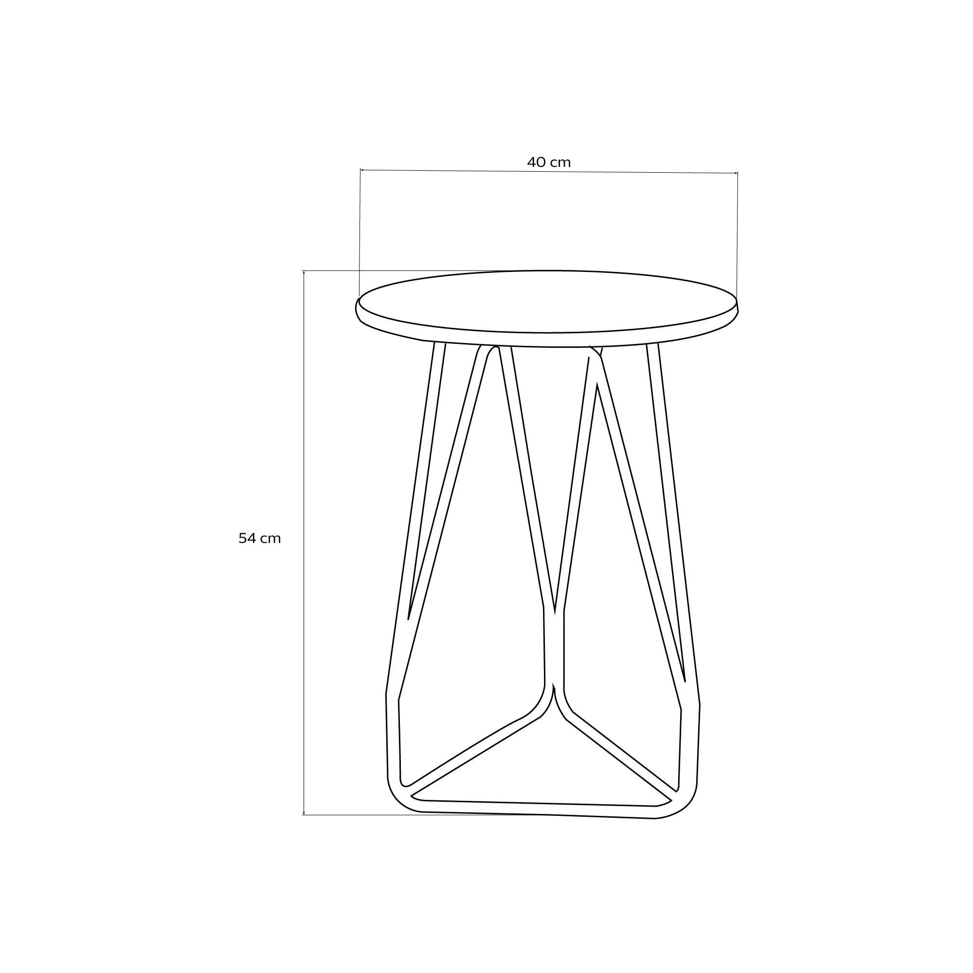 Side Table - Steel - Multi Color - 40×40×54 cm - Cataloug