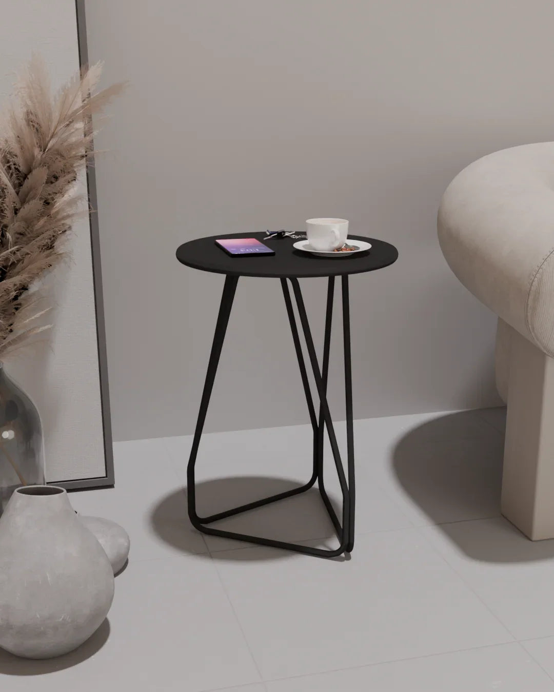 Side Table - Steel - Multi Color - 40×40×54 cm - Cataloug