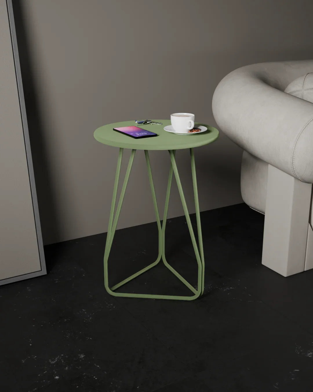 Side Table - Steel - Multi Color - 40×40×54 cm - Cataloug