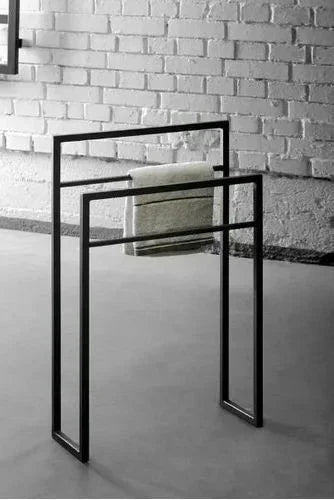 Towel Holder - Steel - Black - 90x60x25 cm - Cataloug