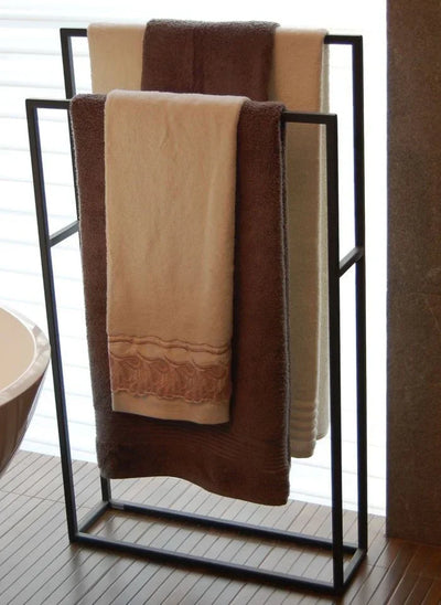 Towel Holder - Steel - Black - 100x25x70 cm - Cataloug