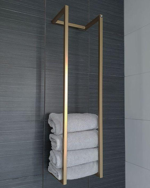 Towel Holder - Steel - Gold - 100x25x17 cm - Cataloug