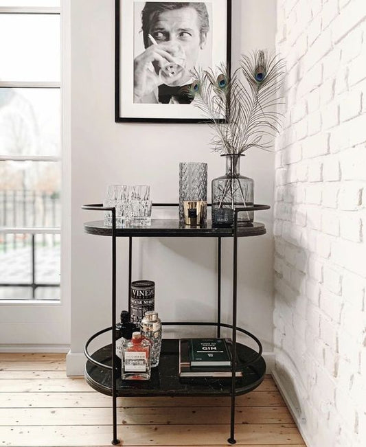 Serving Table  Steel  Fiber   Black