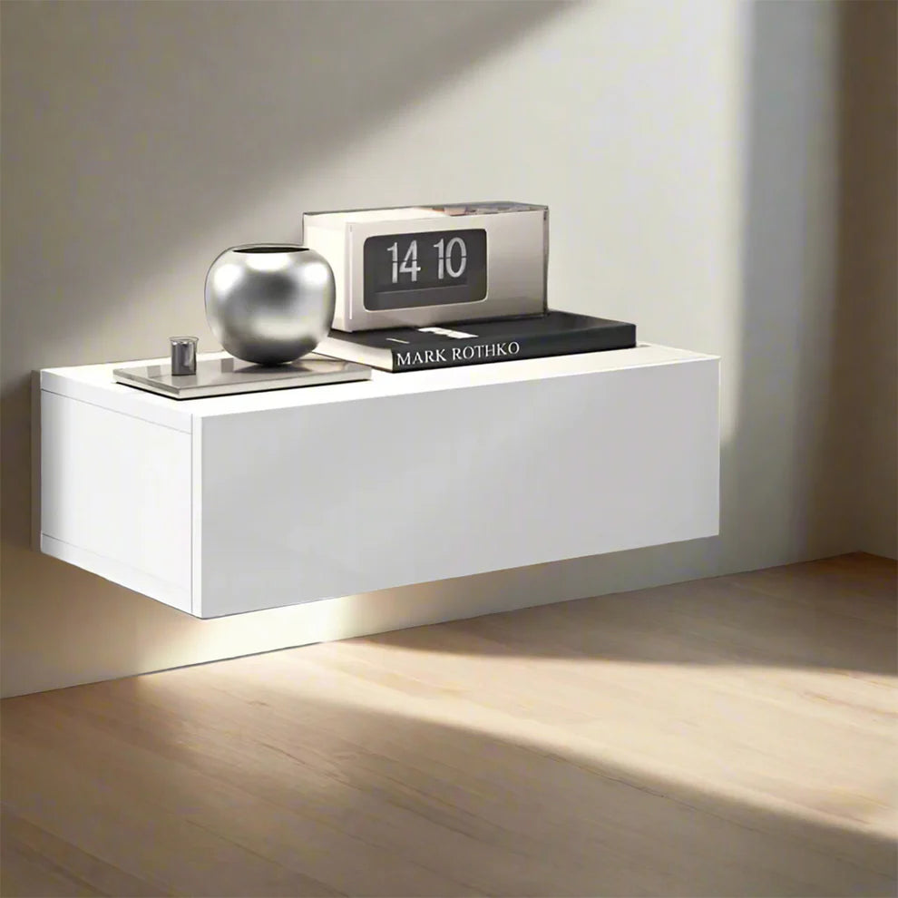 Hanging Commode - MDF Wood - White - 60x30x15 cm