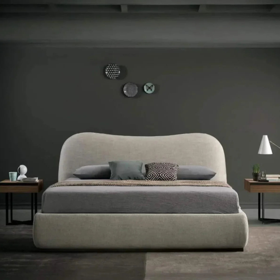 Bed - MDF - Linen - Multi Sizes - Cataloug