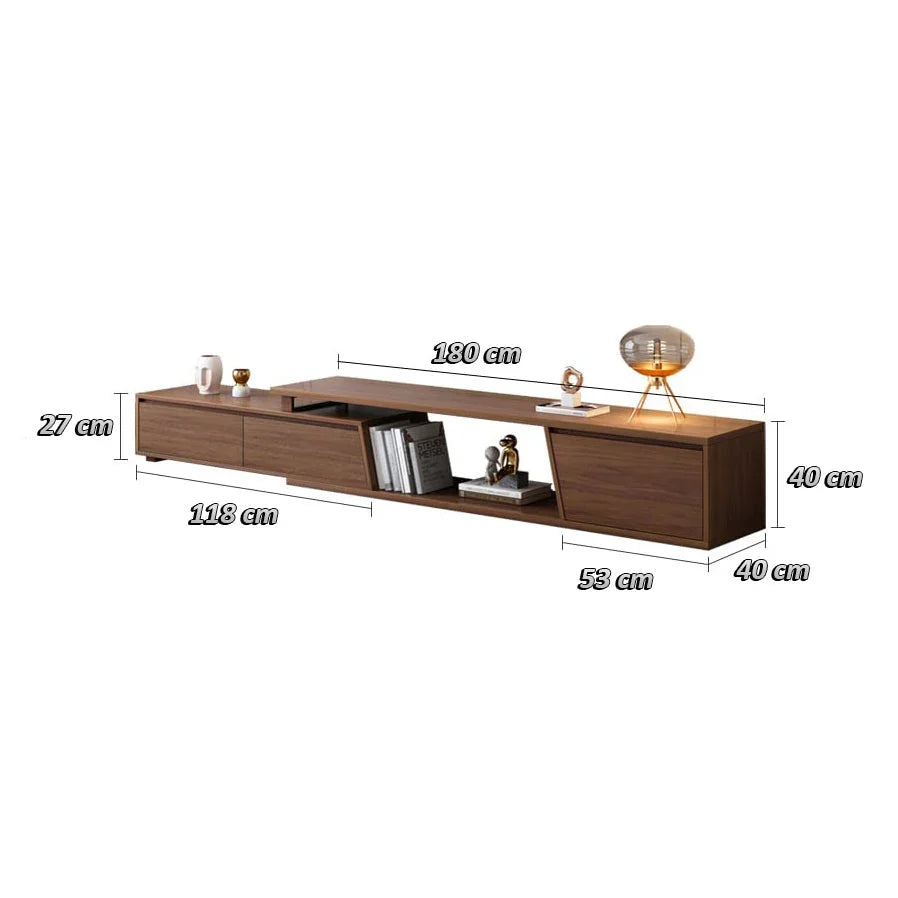 TV Unit - MDF Wood - Brown - 180x40x40 cm - Cataloug