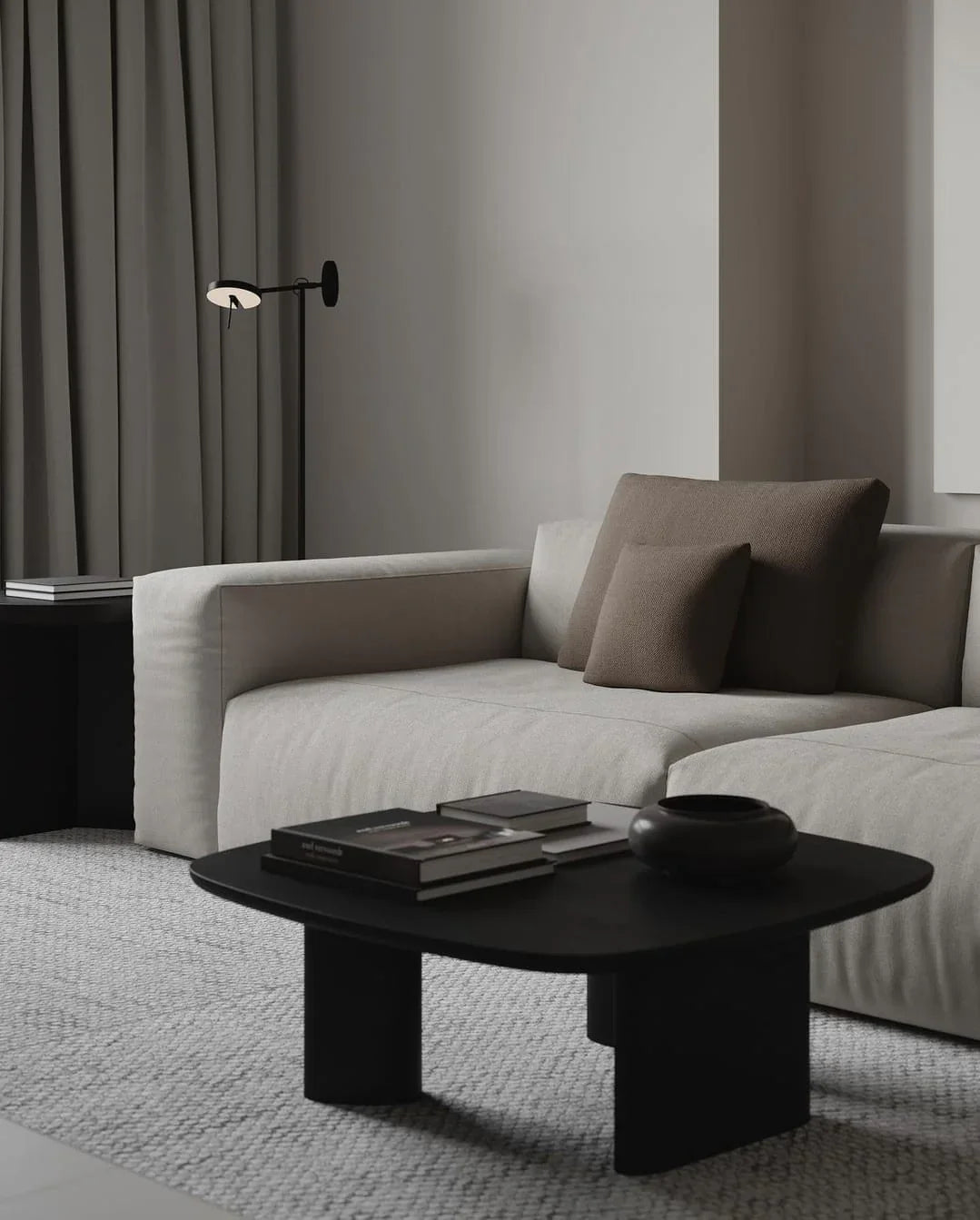 Sofa - Beech Wood - Linen Fabric - Beige- 330x95 cm - Cataloug