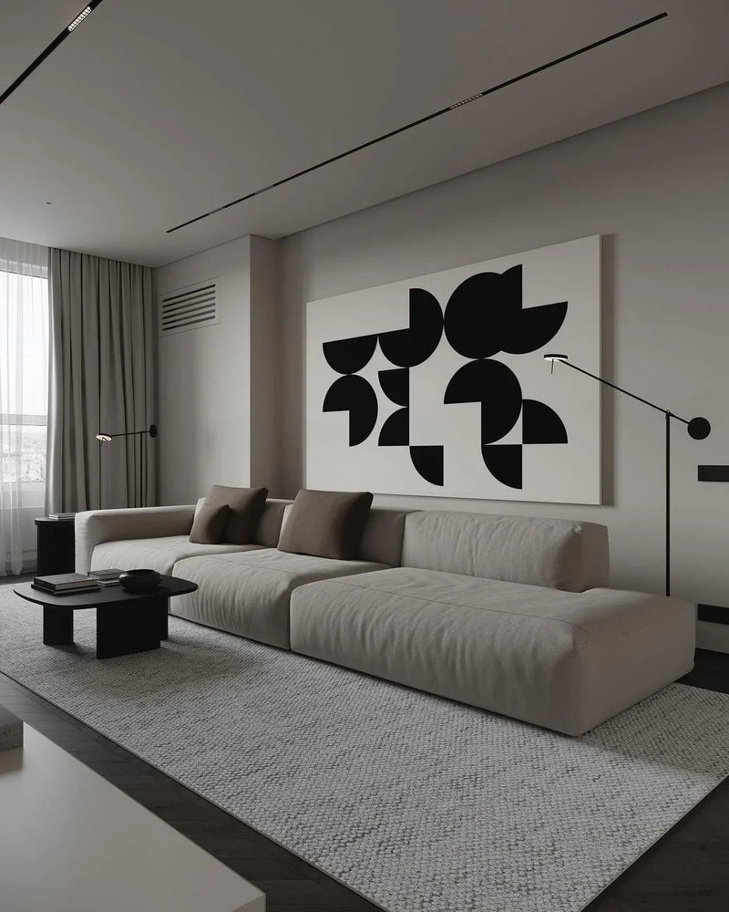 Sofa - Beech Wood - Linen Fabric - Beige- 330x95 cm - Cataloug