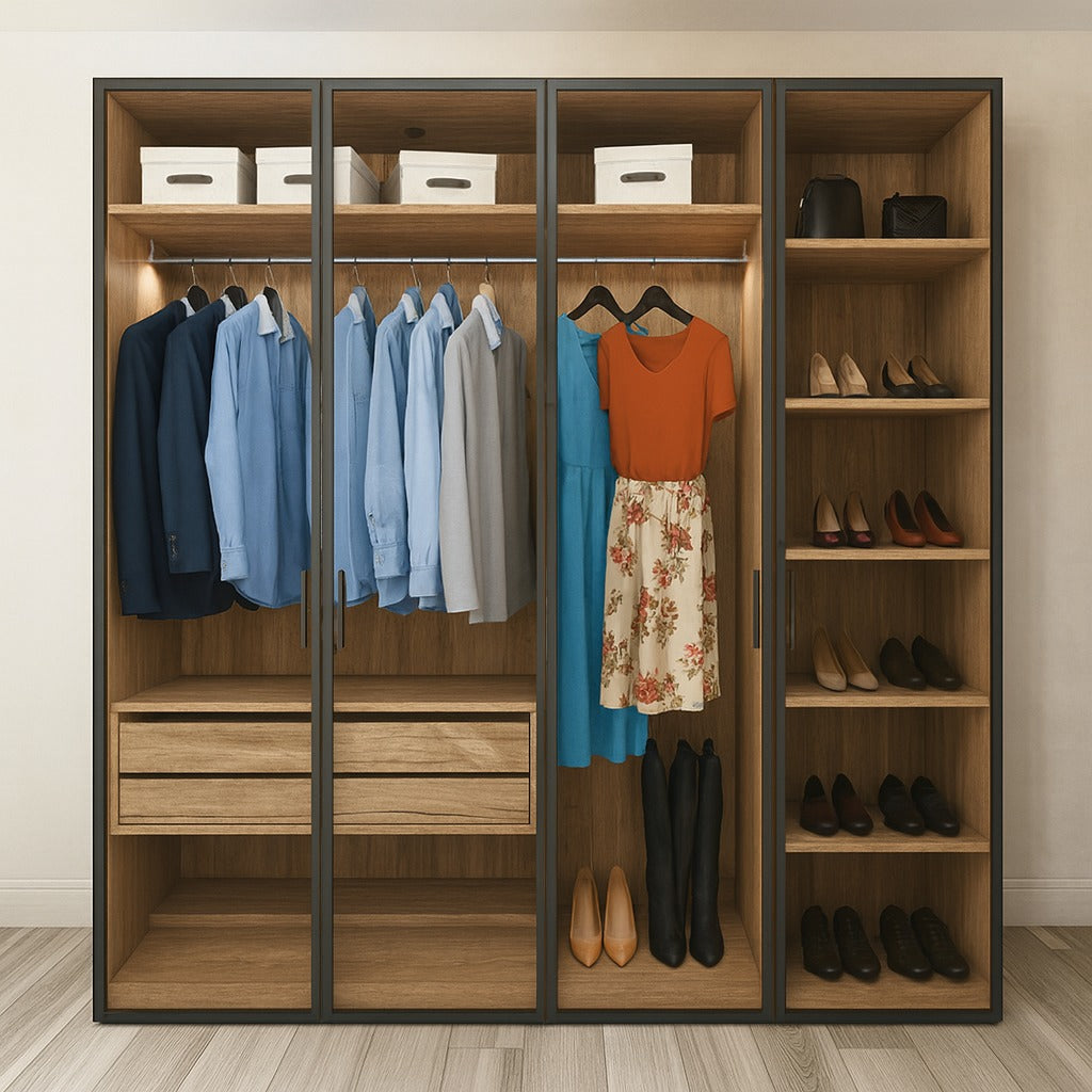 Dressing - MDF Wood - Beige - 200x220x52 CM