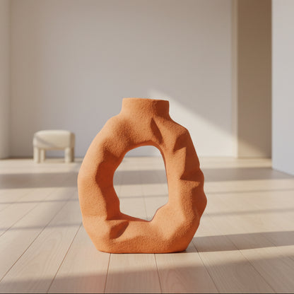 Vase - Pottery - Orange