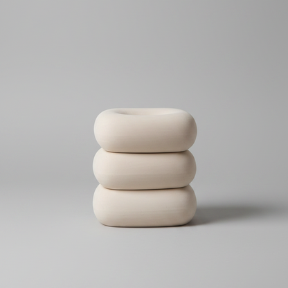 Vase - Pottery - Off White