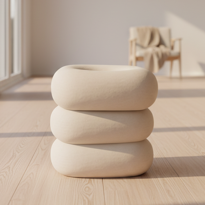 Vase - Pottery - Off White