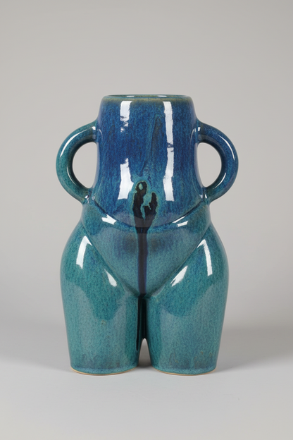 Vase - Pottery - Blue & Turquoise